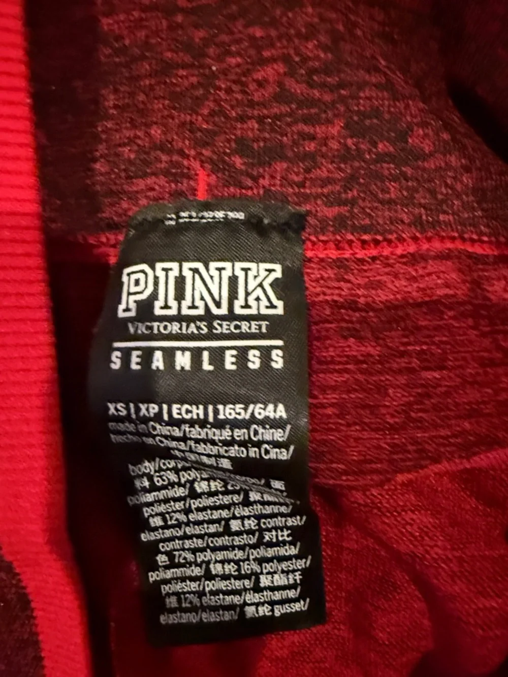 PINK Victoria's Secret Red Seamless Active Leggings and Sports Bra Set - Picture 4 of 5